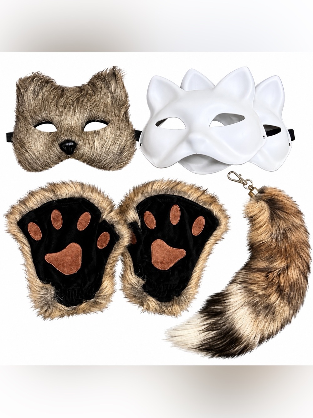 6Pcs Cat Therian Furry Therian Fox Tail Set
